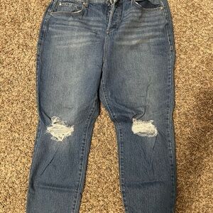 Mom Jean Straight Premium Classic Denim High-Rise Jean